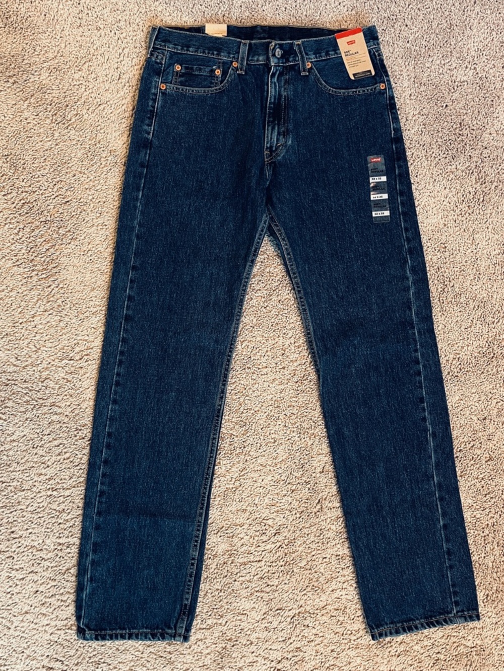 Levi's 505 Regular 32x32 Men's Dark Blue Jeans NWT